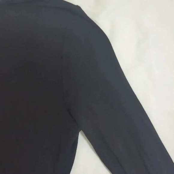 WHBM Long-Sleeve Scoop-Neck Tee, Color Black Size XS - Picture 12 of 14